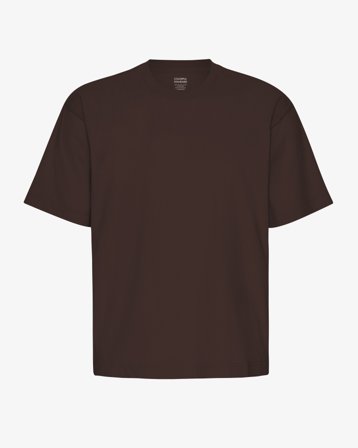Oversized Organic T-Shirt - Coffee Brown S