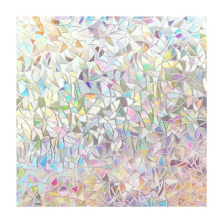 Ikkunan koristeellinen sateenkaalikalvo, 3D-tarrat ikkunatarroille, lasi-ikkunatarra, 7,8 tuumaa x 196 tuumaa