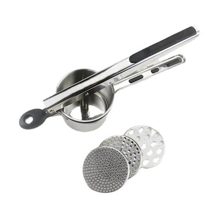 Potatispress, Spagettimakin med 3 Utbytbara Skivor för att Göra Mosad Potatis, P