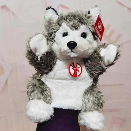 Handdocka plysch leksakshandskar F?r?ldra-barn spel - Husky