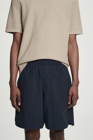 COS Men's Shorts Elasticizzati In Cotone Pima in Blu