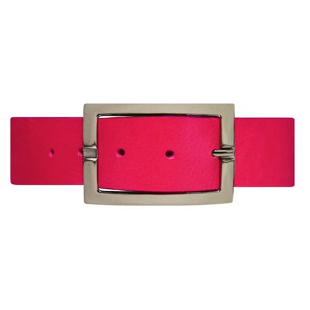 Rött 40mm damskärp i kalvläder (80cm)