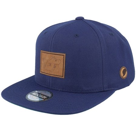 Moomin - Blå snapback Keps - "Moomin Engraved Patch Navy Snapback " @ Hatstore