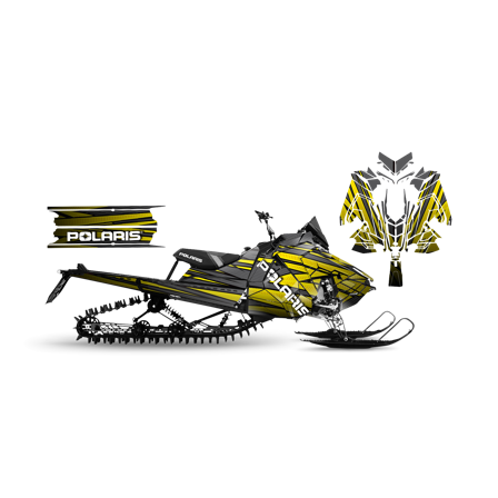 Dekalkit SweTown Clen Attack Gul - Polaris Axys 800 Switchback XCR 2018-2020