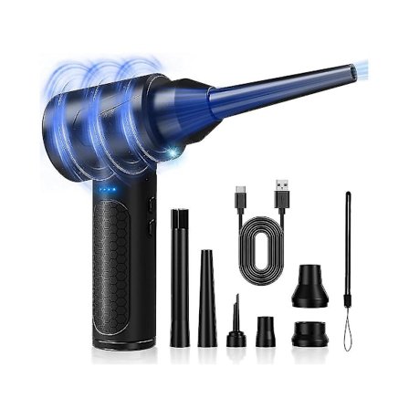 Multifunktionell Elektrisk Dammvippa och Luftblåsare, Komprimerad Luftrenare för PC, Ersätter Komprimerad Luft