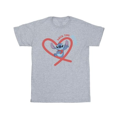 Disney Boys Lilo & Stitch Love You Mum T-Shirt 5-6 år Sport