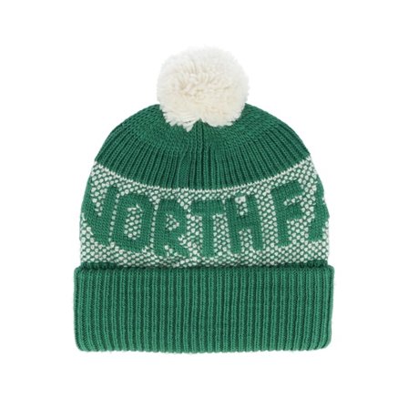The North Face - Verde pom Beanie - Retro Cabin Beanie Evergreen/White Pom @ Hatstore