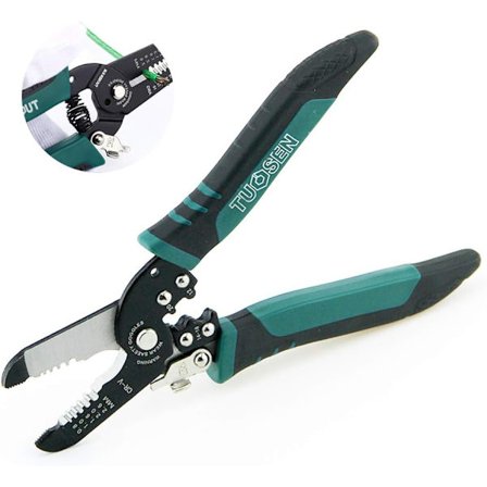 Multifunksjonell kabelavstripper, elektrikerkabelkutter, kabelavstripper, kan brukes til å kutte / strippe / klemme kabler