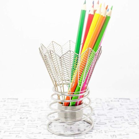 1 st Badminton-formad pennhållare i metall