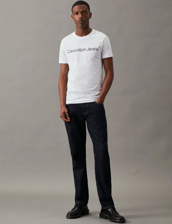 Calvin Klein Jeans Core Institutional Logo Slim Tee - White - XL