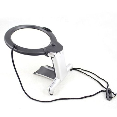 Hals- og bordlupe 6x forstørrelsesglass, håndfri arm- og bordlampe LED-forstørrelsesglass for håndarbeid, smykkehobby