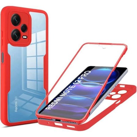 Fodral för Redmi Note 12 Pro 5G Heltäckande Fram + Baksida 360 Röd