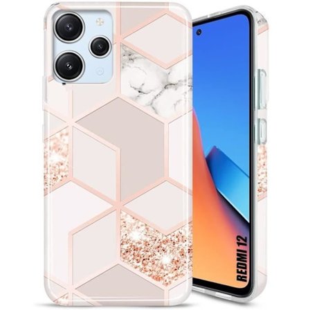 Coque - E.F.CONNECTION - för Xiaomi Redmi 12 - Stötsäker - Slim - Rosa