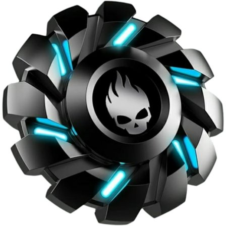 Färgglad Glow in The Dark, Hög Hastighet och Tystnad, Cool Metallisk Mekanisk Växelform med Dödskalle Symbol, Anti-Ångest och Stressavlastning