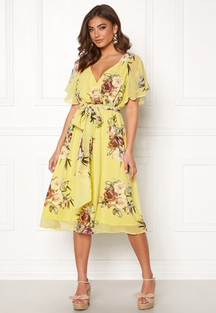 Goddiva-Flutter Floral Midi Dress-XXS (UK6)