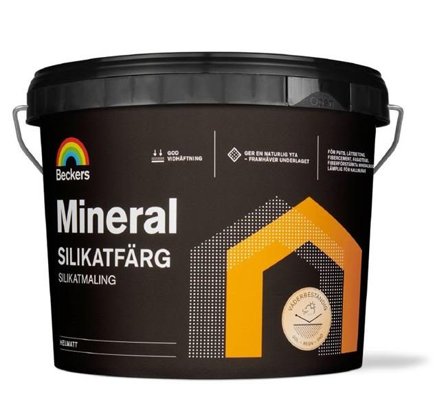 Beckers Silikatfärg, Mineral helmatt, 3L, Vit, Färg & tapeter