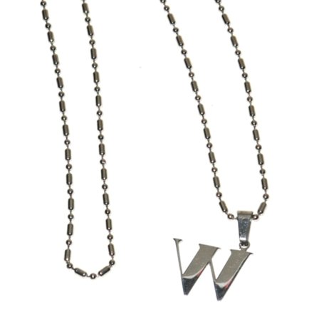 Halsband med bokstaven W