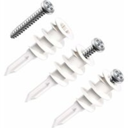 25 uppsättningar självgängande gipsskruvar och skruvar, betongankare, plast placo skruvsats tunga gardiner hängande väggskåp bild Fra