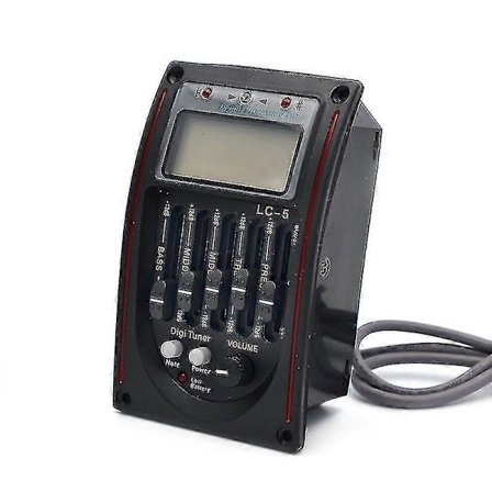 Lc-5 Akustisk Gitarr Piezo Förförstärkare, Equalizer Stämapparat, Röd Kant, 9.7cm X 5.8cm X 5.4cm Crjjkoy