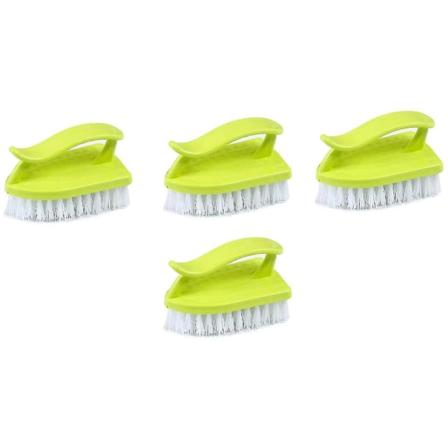 Skrubbebørste Sæt, Håndholdt, Spids Hoved, Traditionel Jernform, Maskinvaskbar Pakke med 4