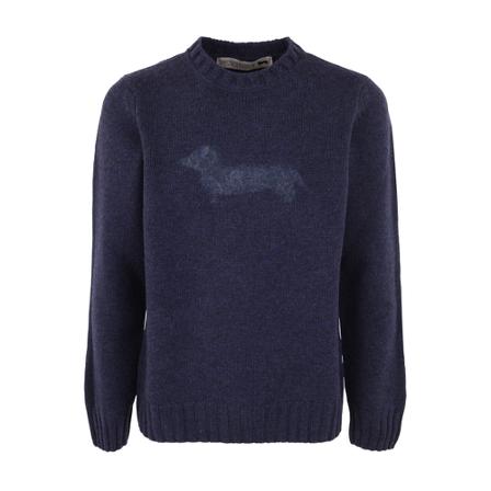 Harmont & Blaine Round-neck Strik Blå, Herre Strik