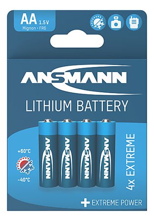 ANSMANN Batteri AA Lithium 4pk