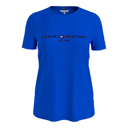Tommy Hilfiger T-shirt kobalt DYD , Blauw , Dames , Maat: XL