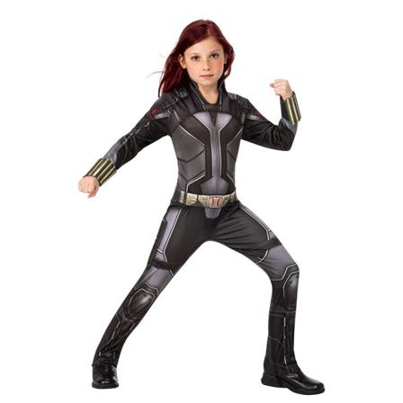 Flickor Black Widow Jumpsuit Halloween Kostym Set M