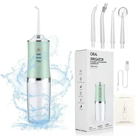 Oral Irrigator Vandtæt Elektrisk Tandvask Dyser Dental Flosser Grøn
