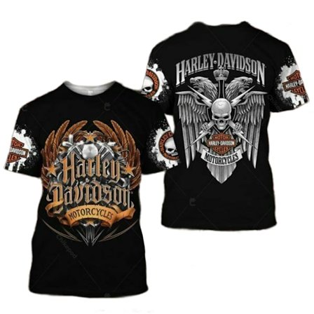 HarleyDavidson Motorsykkel T-skjorte Herre Sommer Casual Kort Erme FFF