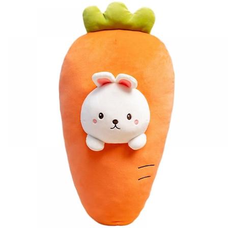 Söt supermjuk söt frukt djur kudde plysch fylld djur plysch, Kawaii mjuk groda plysch leksak för barn julklapp födelsedagspresent för barn (morot R