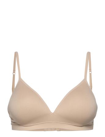 Bra Soft Seamless Petite Lingerie Bras & Tops Soft Bras Non Wired Bras Beige Lindex