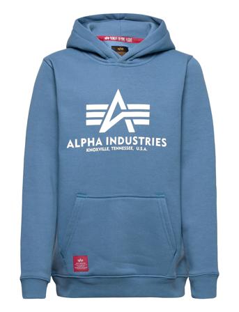 Basic Hoody Kids/Teens Hoodie Trøje Blå Alpha Industries