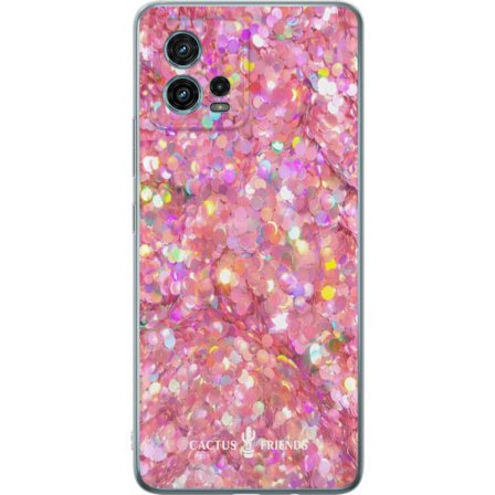 Kompatibel Mobilcover til Motorola Motorola Moto G72 Cactus and Friends – PinkGlitter
