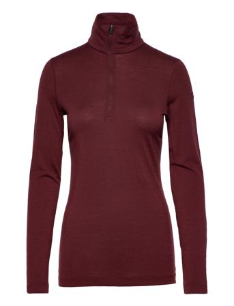 Wmns 200 Oasis Ls Half Zip Base Layer Tops Punainen Icebreaker