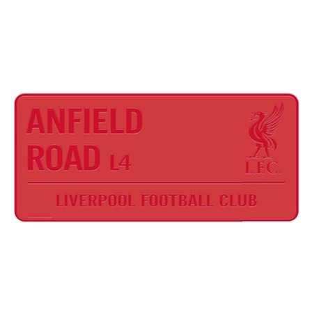 Liverpool FC Anfield Road L4 Vapensköld Gatunamnsskylt One Size Röd