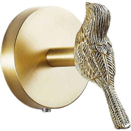 Messing Knager Dyreformet Børstet Messing Knager Knager Vægmonteret Metal Knager (fugl)