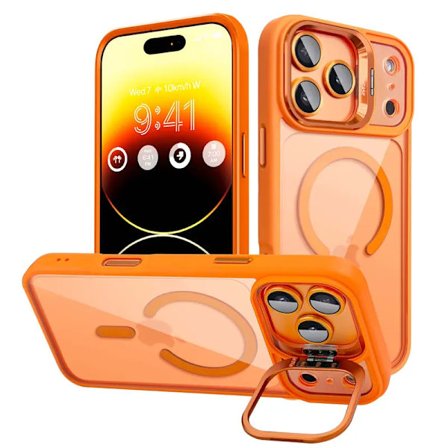 Iskunkestävät kameran linssinsuojat ja jalustallinen suojapuhelinkotelo Phone 17 Pro Max -koteloille 16 15 14 13 12 Pro, kestävä langaton magneettinen