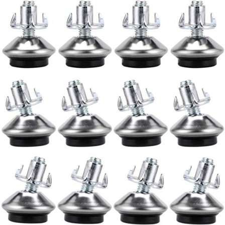 IC M6 Justerbare Svingbare Nivelleringsføtter 12 stk Heavy Duty Møbler Bordsben Svingbare Nivelleringsføtter med T-Mutter Swivel Heavy Duty 
