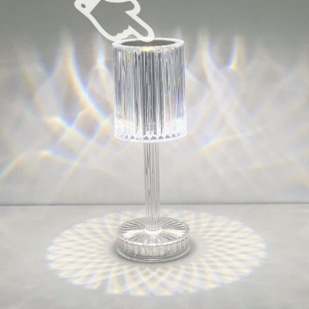 Kristall LED Bordslampa, Uppladdningsbar Trådlös Bordslampa, Touch Dimbar LED Sänglampa för Vardagsrum Sovrum Hotell Mors Dag