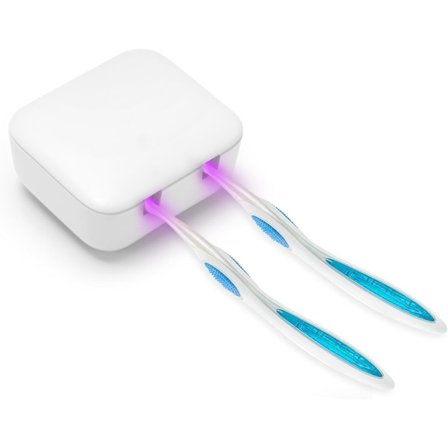 2025 Seneste Model UV Tandbørste Etui Sanitizer, Genopladelig Bærbar Mini Tandbørsteholder med Spejl, Dræber 99,9% af Bakterier, Passer Til Alle To