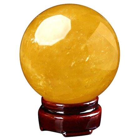 Gul krystal kugleoverførselskugle heldig gul krystal kugle syv stjerne array hjem hotel selskab dec