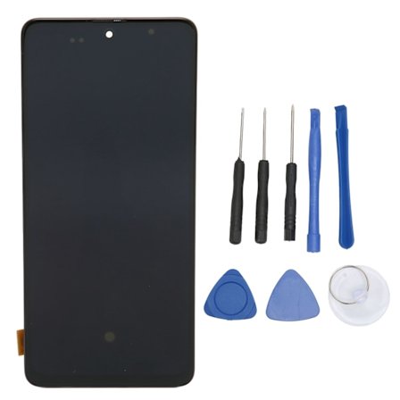 Touchskärm med fingeravtryck OLED-skärmersättning med reparationsverktyg för A51 4G A515