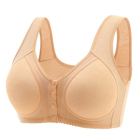 Dame Plus Size Blonde BH med Full Dekning, Bøyle og Uforet BEIGE{f211}