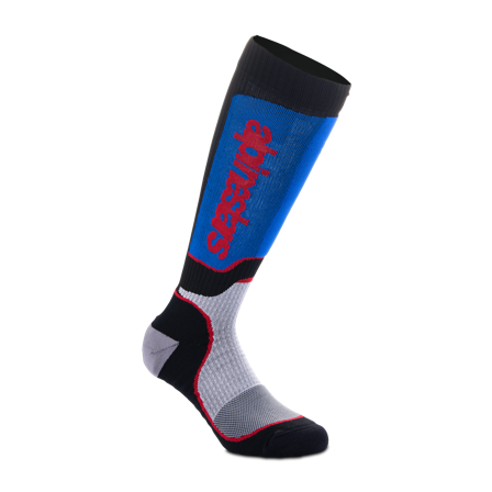 Skarpety Cross Dziecięce Alpinestars Plus Czarny/Złamany Biały/Niebieski M-L