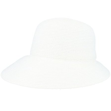 Seeberger - Vit Hatt - Paper Braid Cap White Cloche @ Hatstore