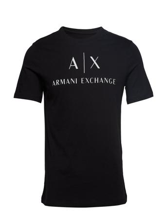 Man Jersey T-Shirt T-shirts Short-sleeved Musta Armani Exchange