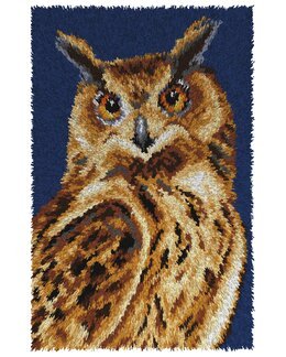 Knüpfmatte/Wandbehang Eule