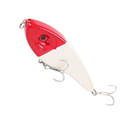 Stor fiskbete fiskedrag 18cm 55g Crankbait Tackle Saltvatten - Perfekt röd huvud vit