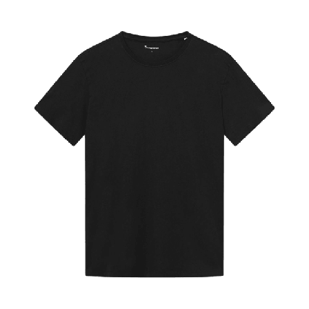 Knowledge Cotton Apparel AGNAR basic t-shirt - GOTS/Vegan T-shirts Herr Svart M